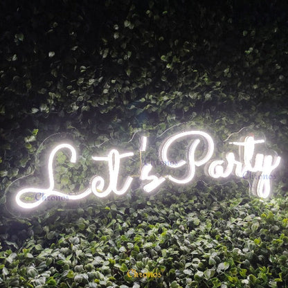 Mini Let's Party Neon Sign Light