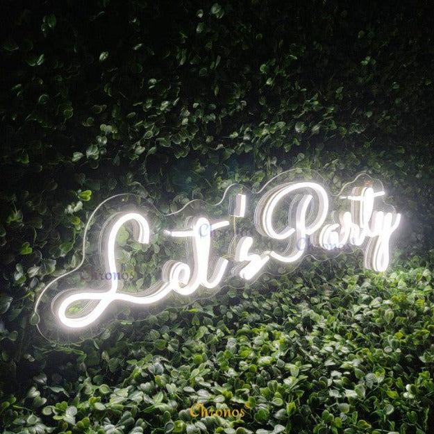 Mini Let's Party Neon Sign Light