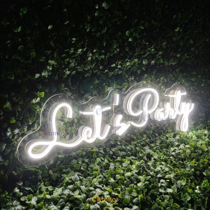 Mini Let's Party Neon Sign Light