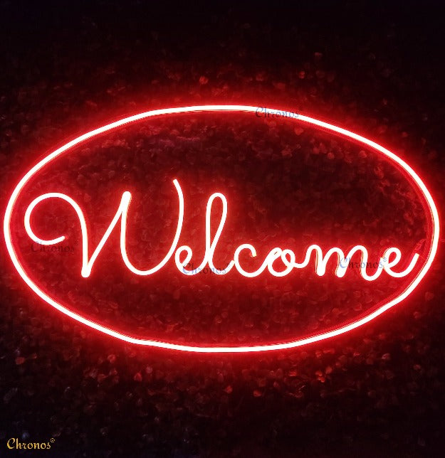 Welcome Neon Sign Light