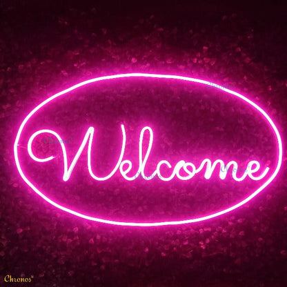 Welcome Neon Sign Light