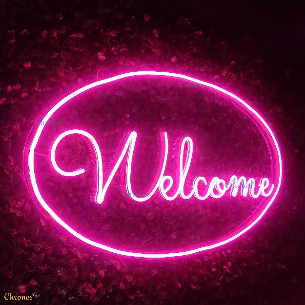 Welcome Neon Sign Light