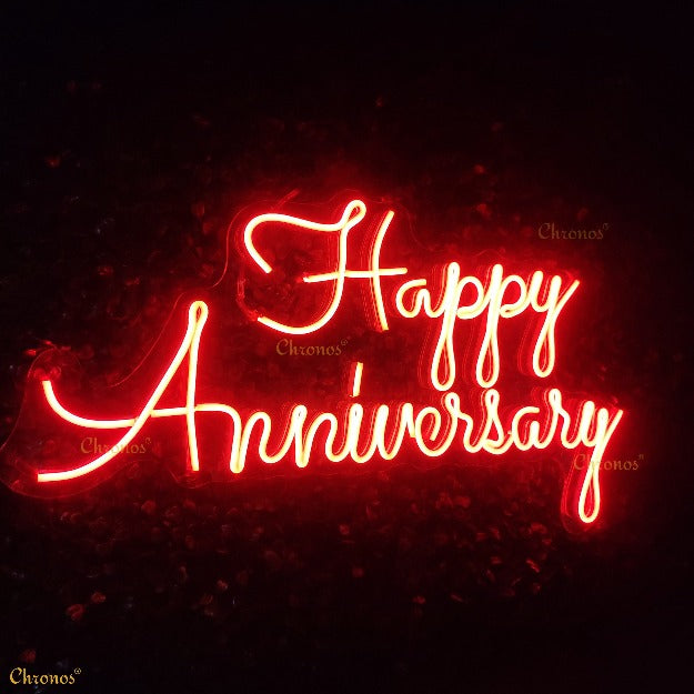 Mini Happy Anniversary Neon Sign Light