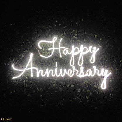 Mini Happy Anniversary Neon Sign Light
