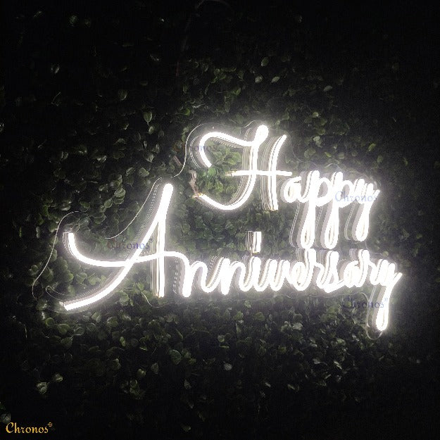 Mini Happy Anniversary Neon Sign Light