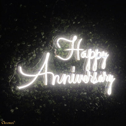 Mini Happy Anniversary Neon Sign Light