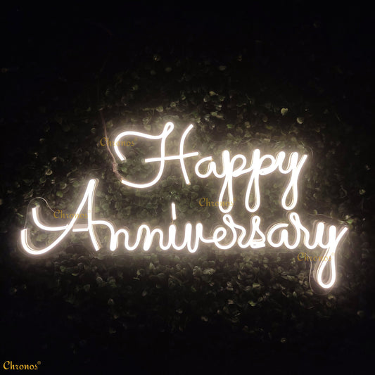 Mini Happy Anniversary Neon Sign Light