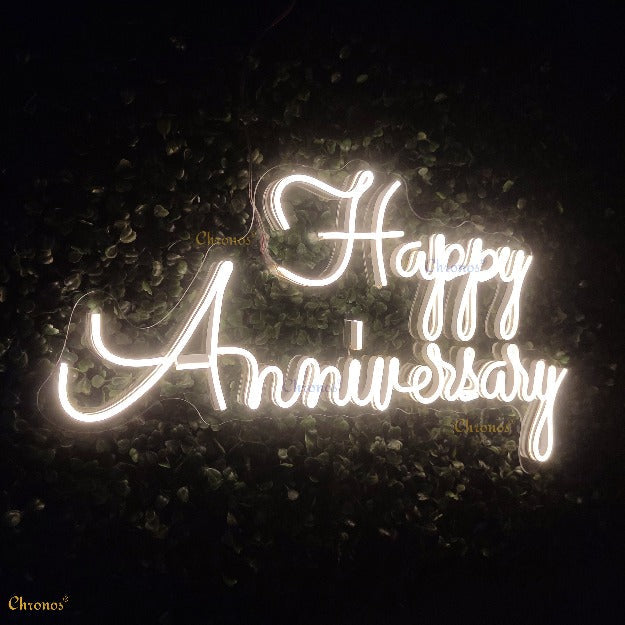 Mini Happy Anniversary Neon Sign Light