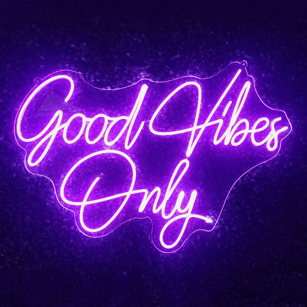 Good Vibes Only Neon Sign Light