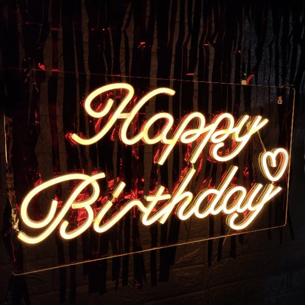 Happy Birthday Neon Sign Light | USB Operated