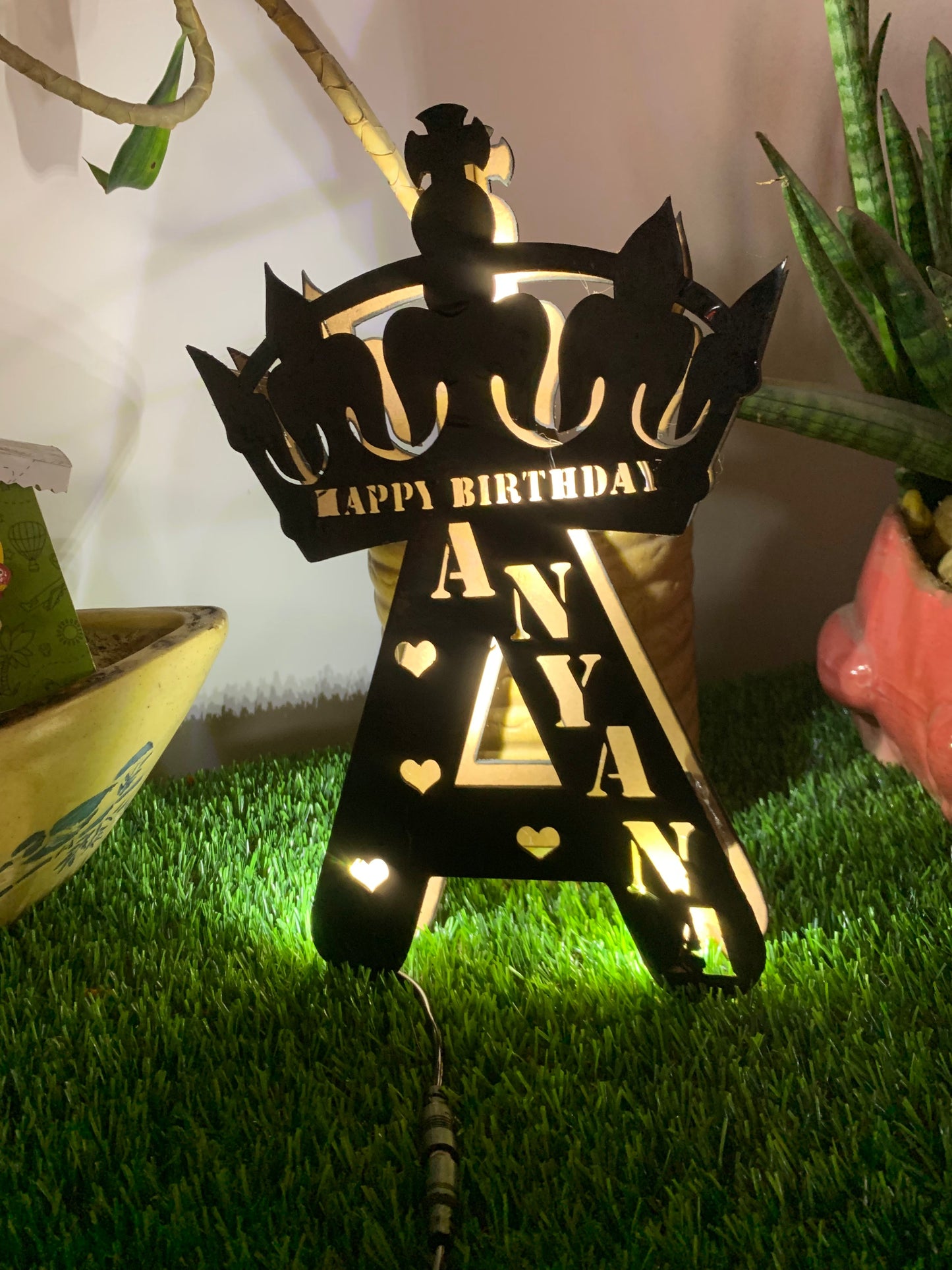 Initial with name LED Table Stand