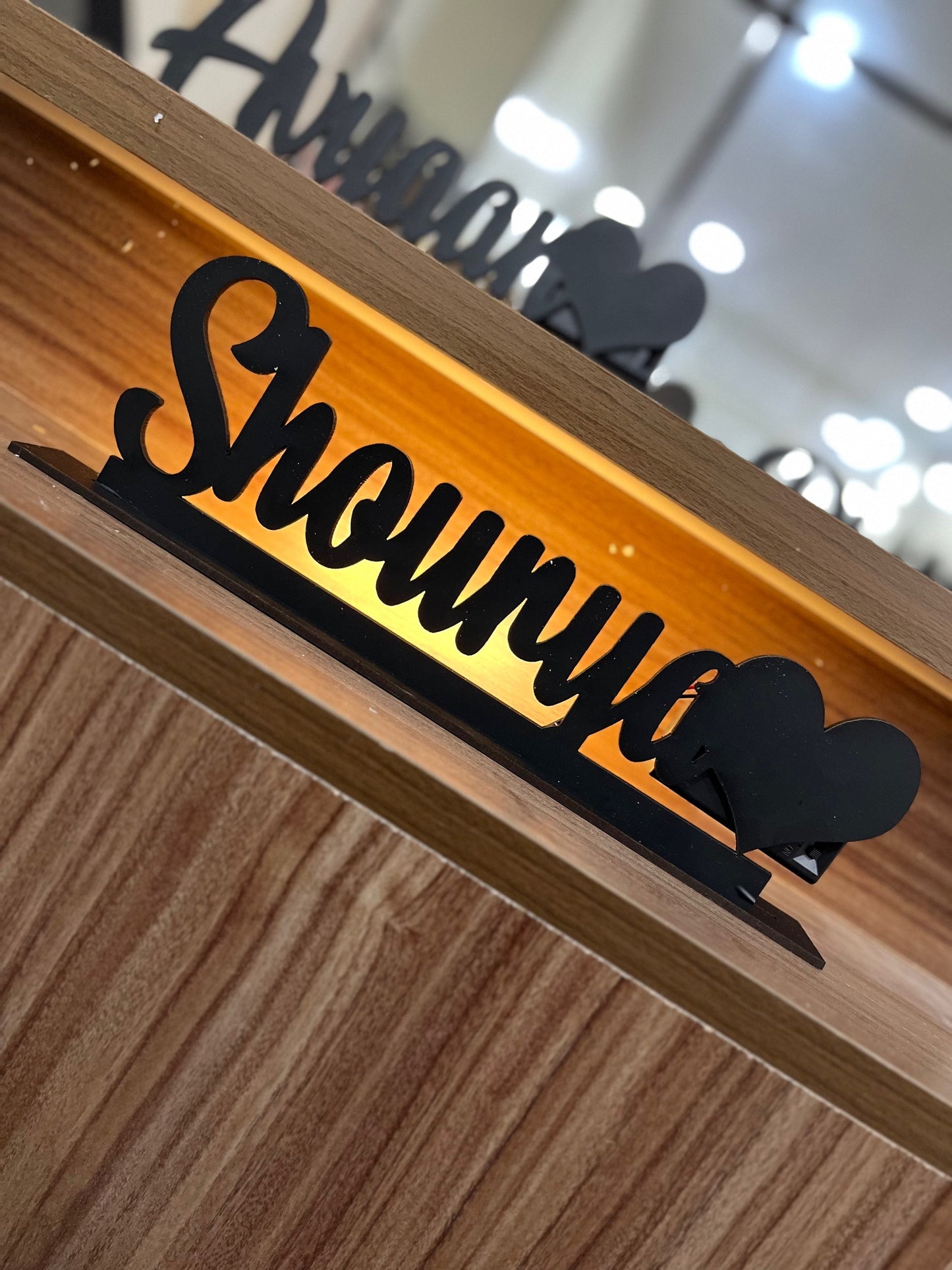 Wireless LED Name Plates with Stand