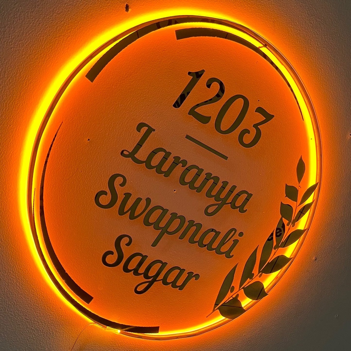 Round House LED name plate