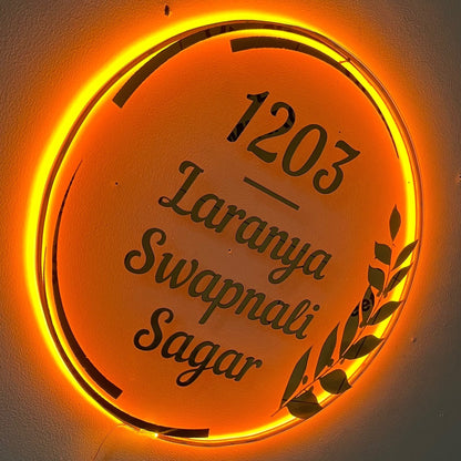 Round House LED name plate
