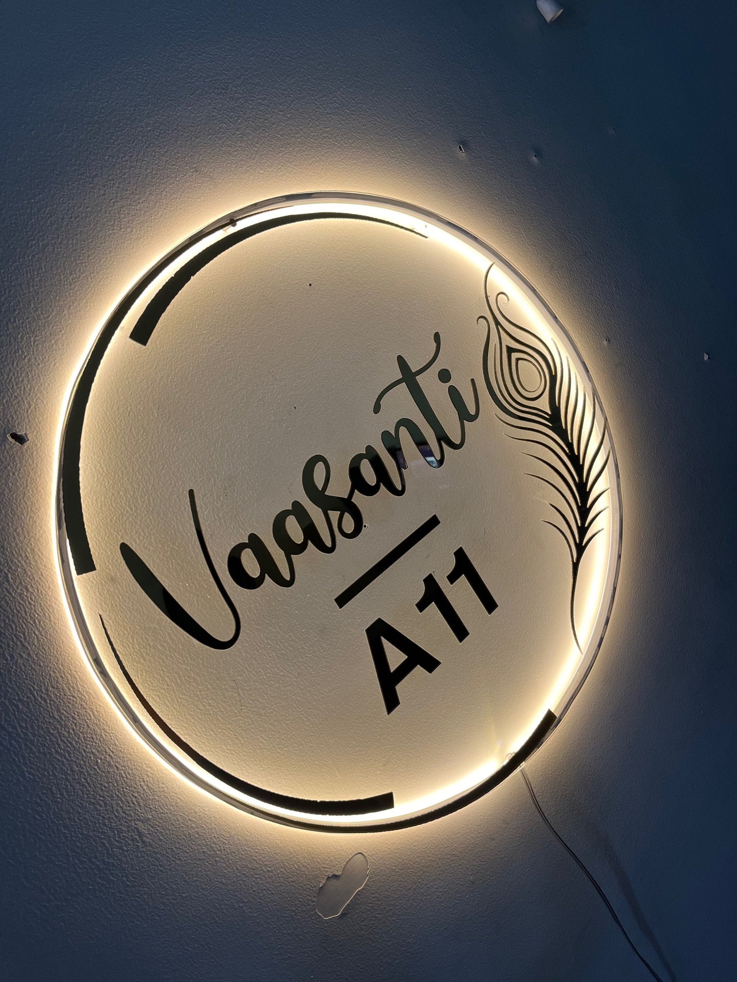 Round House LED name plate