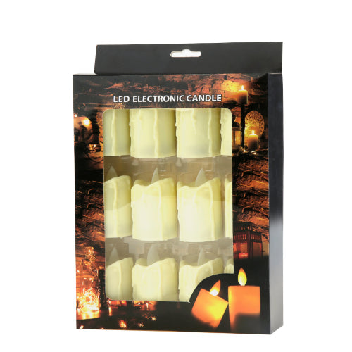LED Moving Wick Candle | Pack of 12 | 2" | Dripping Candles