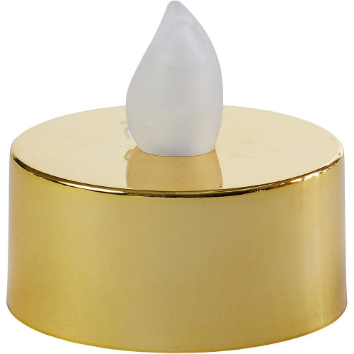 LED Gold Tea Light Candles | Amber Yellow