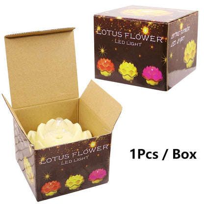 LED Moving Wick Lotus Flower Candle