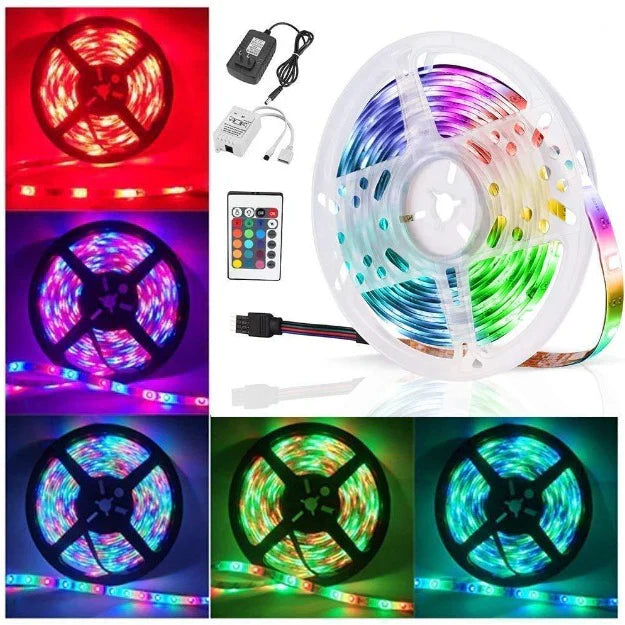 LED Strip Light RGB Multicolor 5050 | 16 Color 24 Key Remote Control
