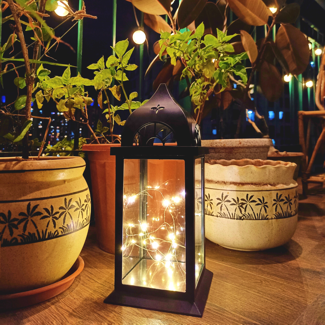 Vintage Decorative Lantern with Fairy Lights | Battery Operated