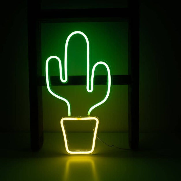 Cactus Neon Sign Light Wall Hanging | USB Operated