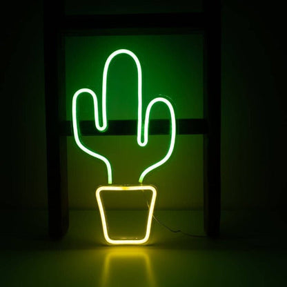Cactus Neon Sign Light Wall Hanging | USB Operated