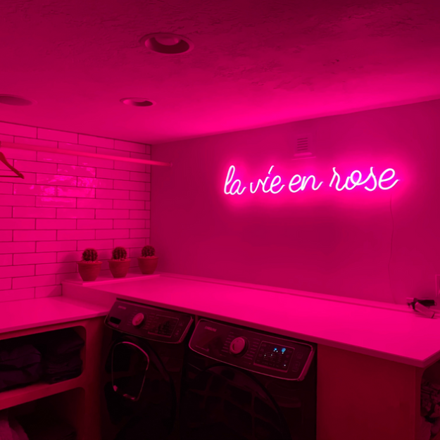 La vie en Rose Neon Sign Light