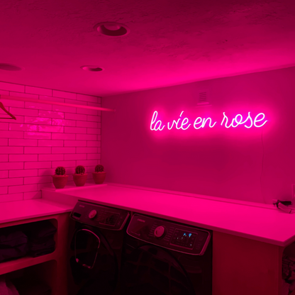 La vie en Rose Neon Sign Light