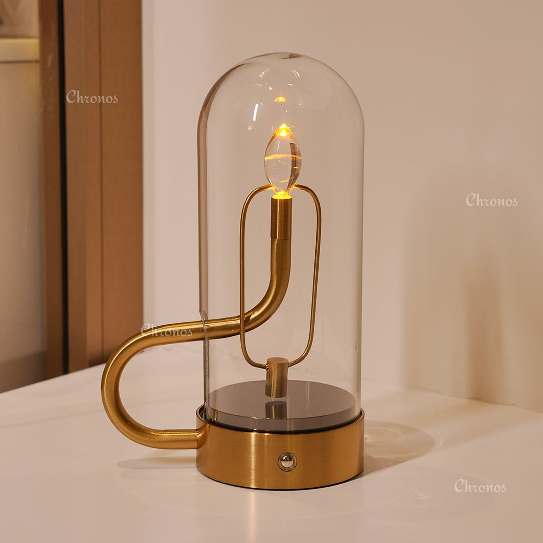 Lumina Magnetic Swinging Flame Glass Shade Candle Lamp