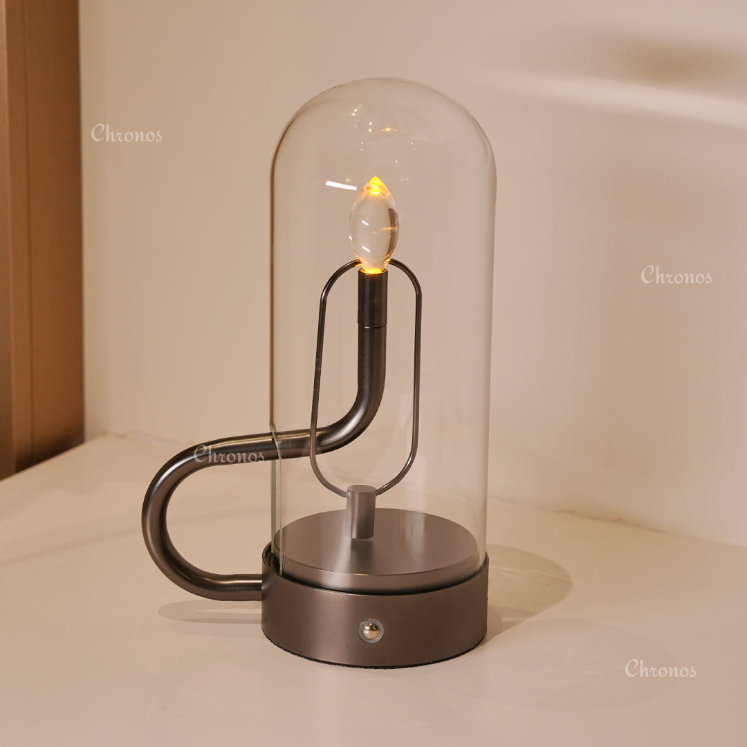 Lumina Magnetic Swinging Flame Glass Shade Candle Lamp