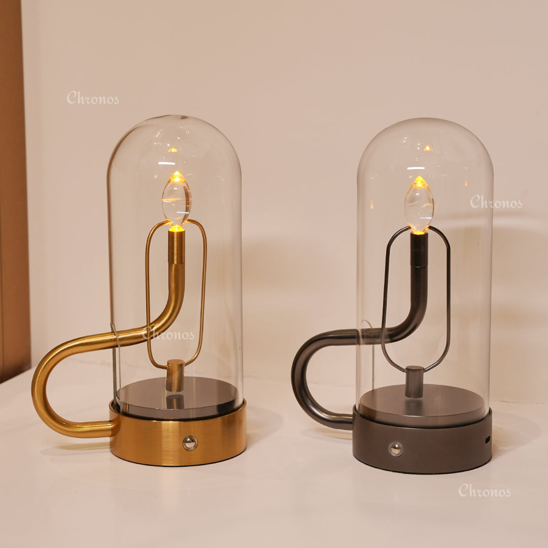 Lumina Magnetic Swinging Flame Glass Shade Candle Lamp