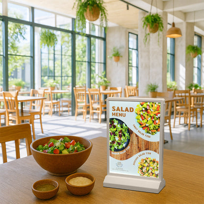 Rechargeable Dual-Sided LED Light Box | Tabletop Sign Board for Restaurants, Bars & Retail Stores – A4/A5/A6, White