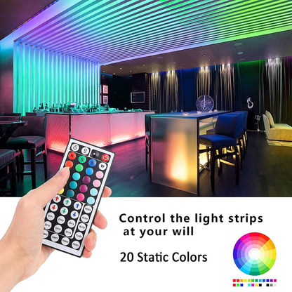 Mini RGB LED Strip Light Controller with 44 Keys IR Remote Controller