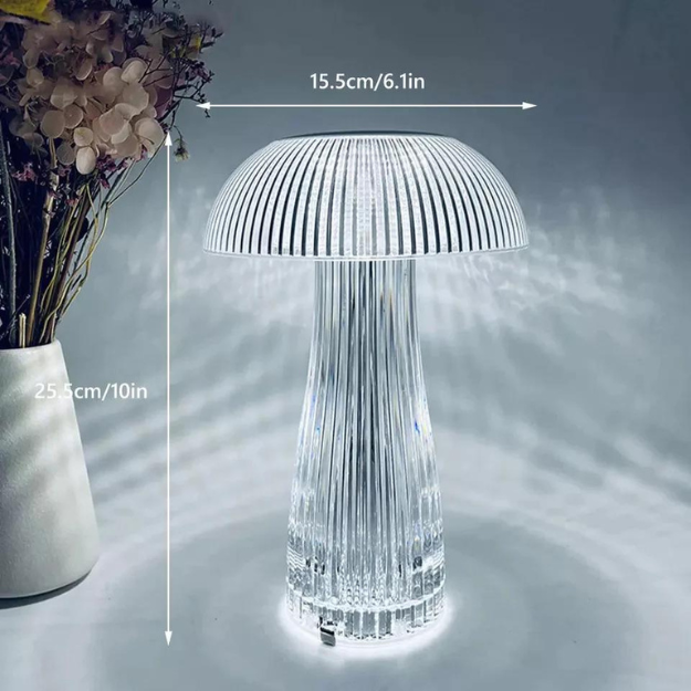 Mushroom Reflection Portable LED Crystal Table Lamp