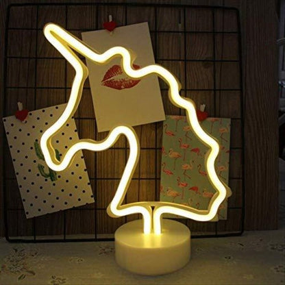 Unicorn Neon Sign Table Lamp | Battery & USB Operated