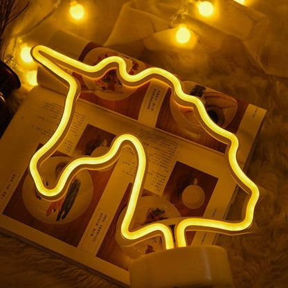Unicorn Neon Sign Table Lamp | Battery & USB Operated