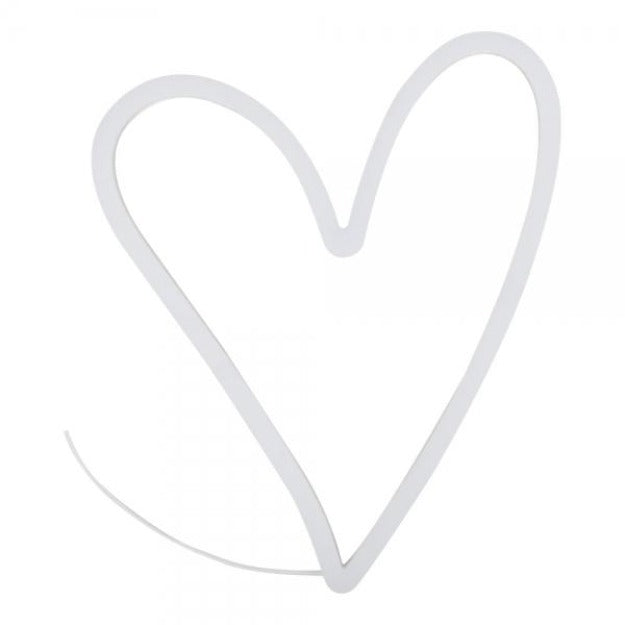 Quirky Heart Neon Sign Light | Battery & USB Operated