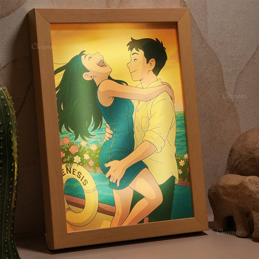 Personalized Ghibli-Inspired Light Photo Frame