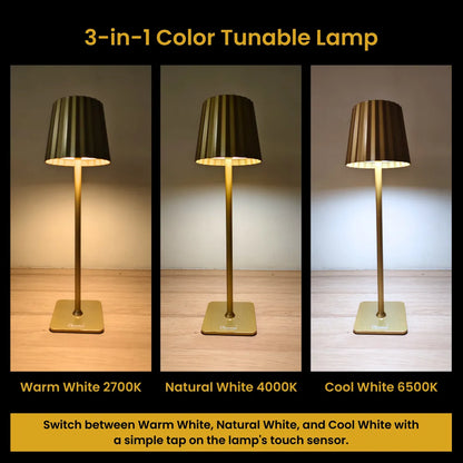 Pleat Portable Cordless LED Table Lamp