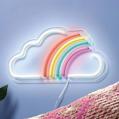 Cloud with Rainbow Neon Sign Light Wall Hanging | USB Operated