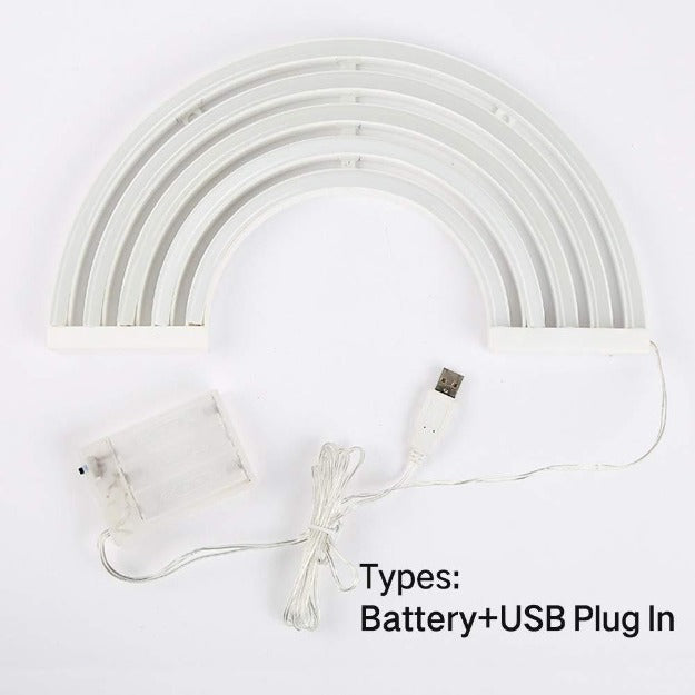 Rainbow Neon Sign Light | Battery & USB Operated