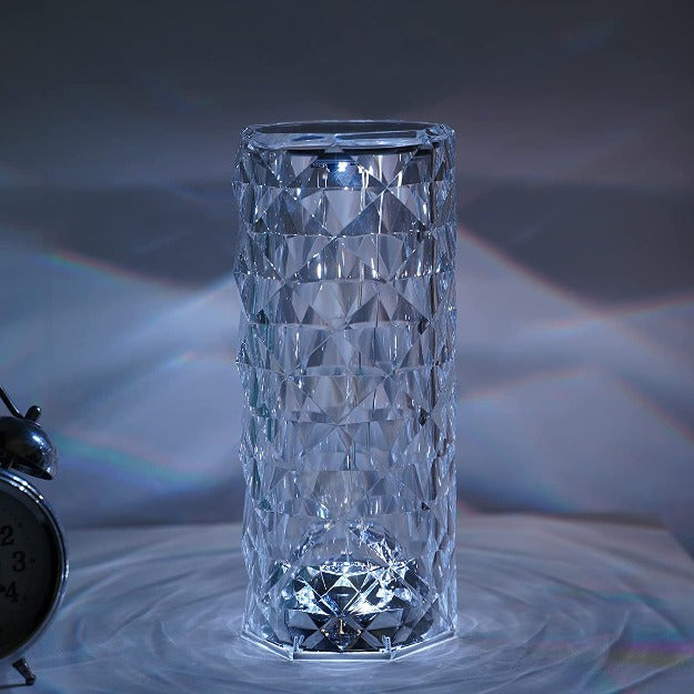 Rose Crystal Reflection Portable LED Table Lamp