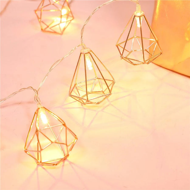 Diamond String Lights - Rose Gold