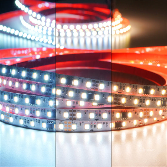 3 in 1 CCT Tunable + Running LED Strip Lights 10m Kit with Controller and SMPS Driver