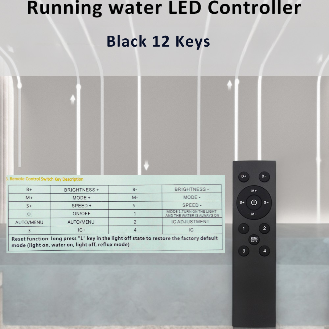 Running Strip Light Controller 12 Key Wireless RF Remote For 24V WS2811 LED Running Strip