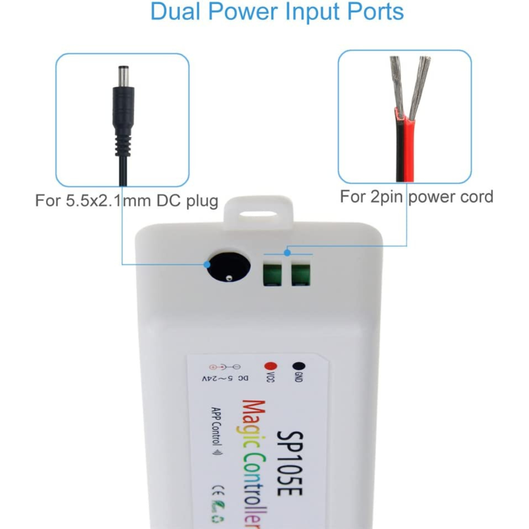 SP105E Smart Bluetooth RGBIC LED Strip Magic Pixel Controller