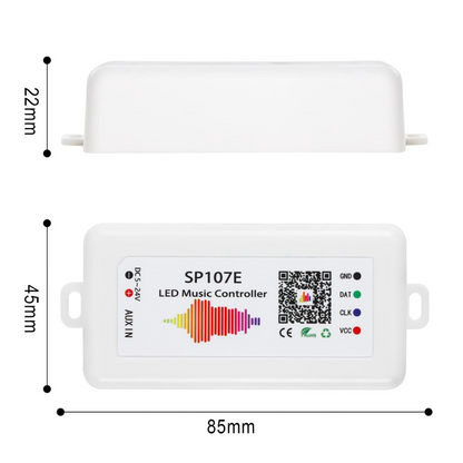 SP107E Music Bluetooth LED Pixel Strip Controller iOS/Android App Control