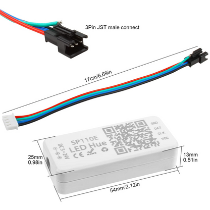 SP110E LED Hue Smart Bluetooth Wifi RGBIC LED Strip Pixel Controller