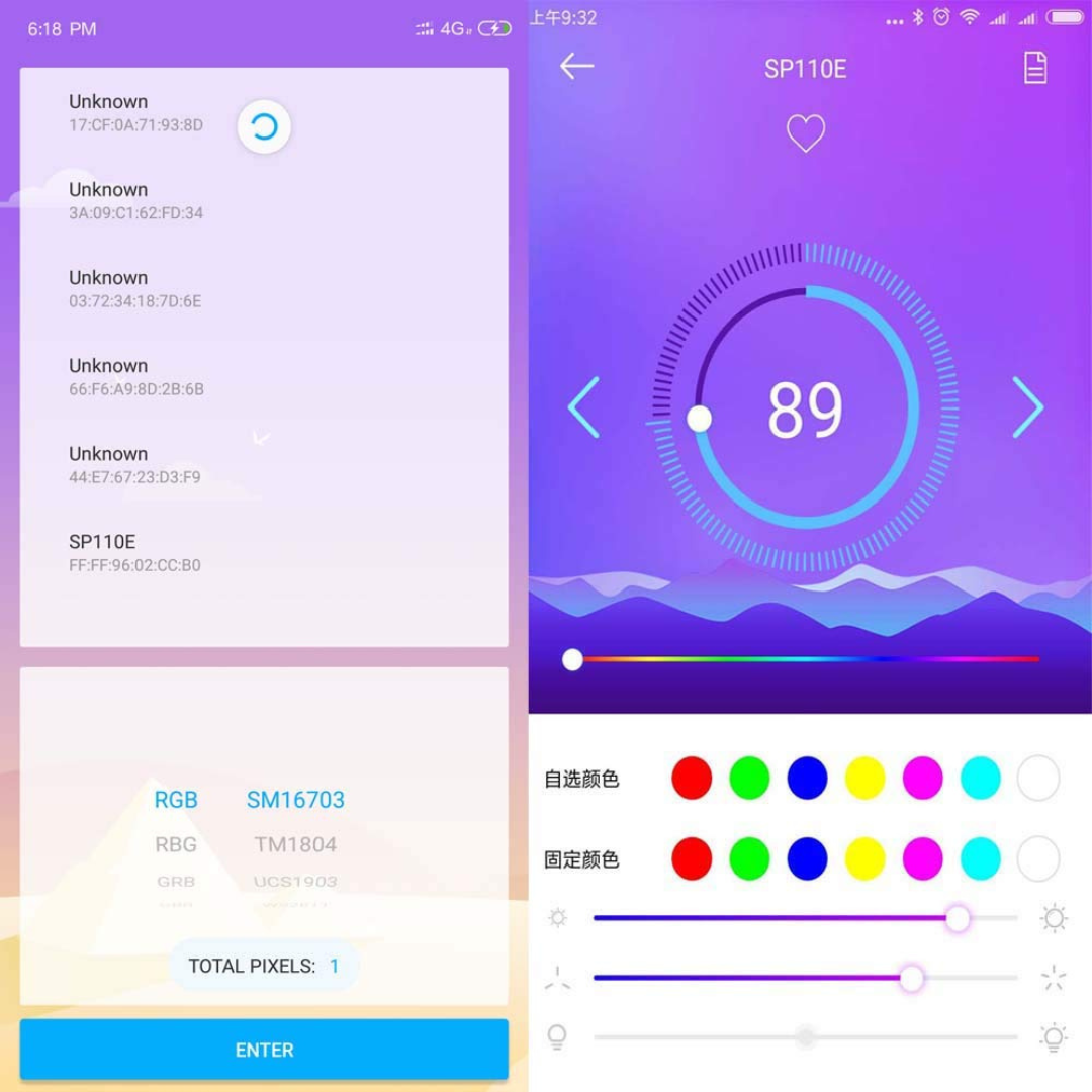 SP110E LED Hue Smart Bluetooth Wifi RGBIC LED Strip Pixel Controller