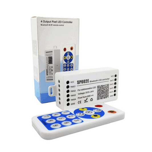SP602E Bluetooth Pixel Controller with 4 Signal Outputs for LED Module Pixel Strip Light